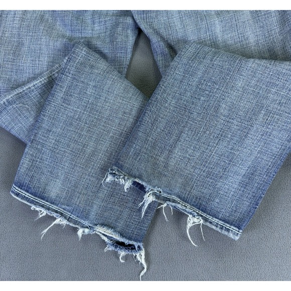 Rock and Roll Jeans 29 Blue Original Low Rise Bootcut Flare Distressed Bling Y2K - Picture 8 of 14